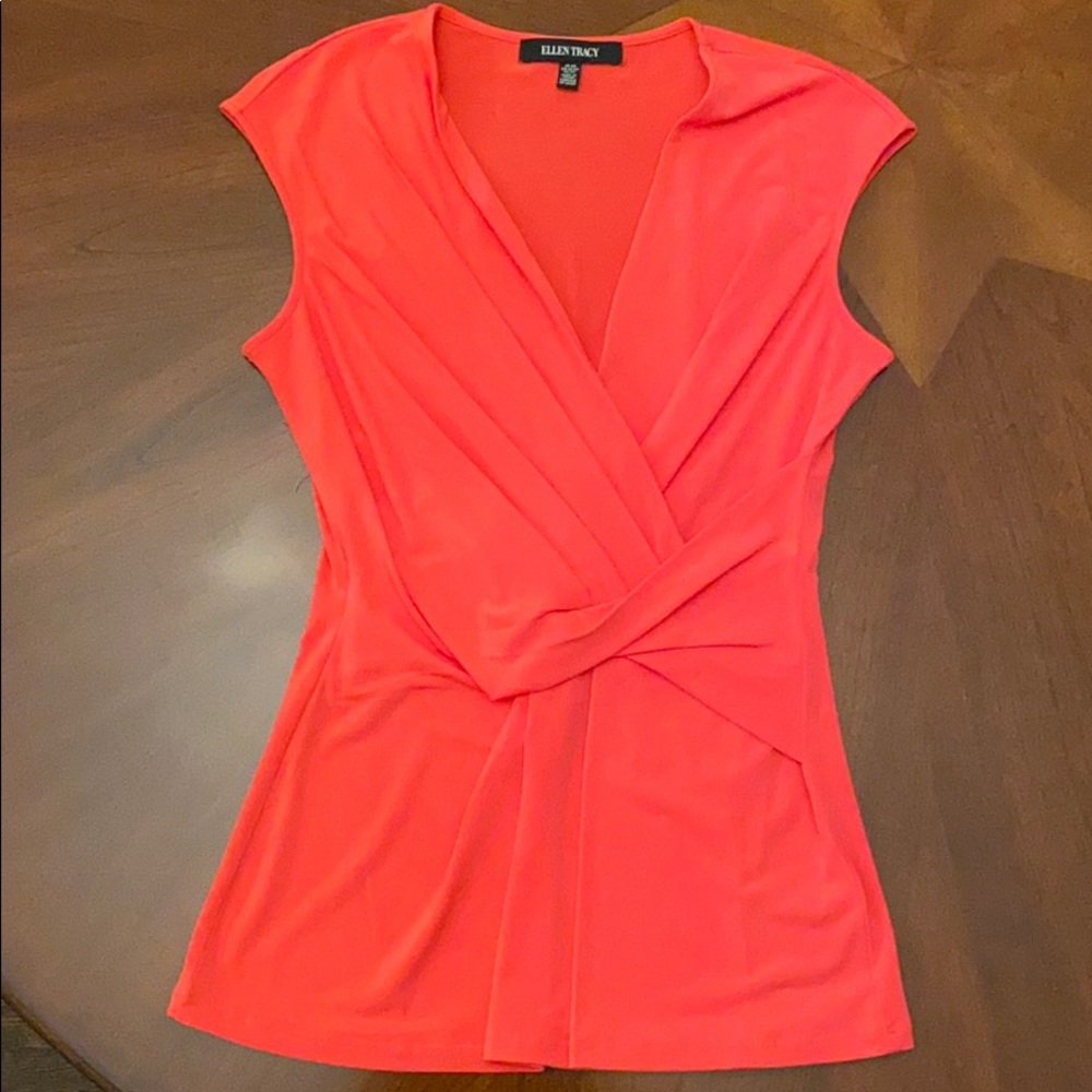 Pink work blouse. Size XS. Ellen Tracy brand